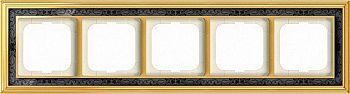 1725-833-500 Рамка Dynasty Латунь полированная черная роспись 5-постовая ABB фото